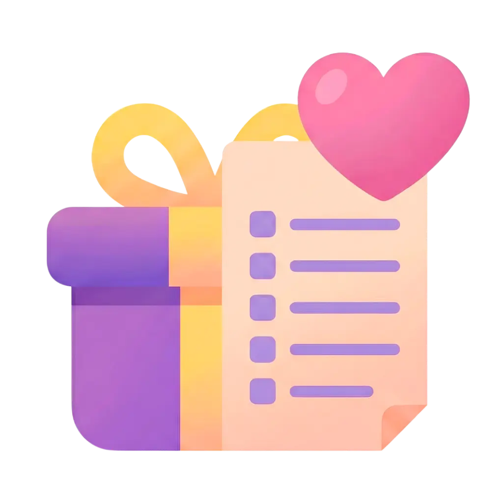 Online Gift Wishlist — add links to desired items and let guests reserve gifts